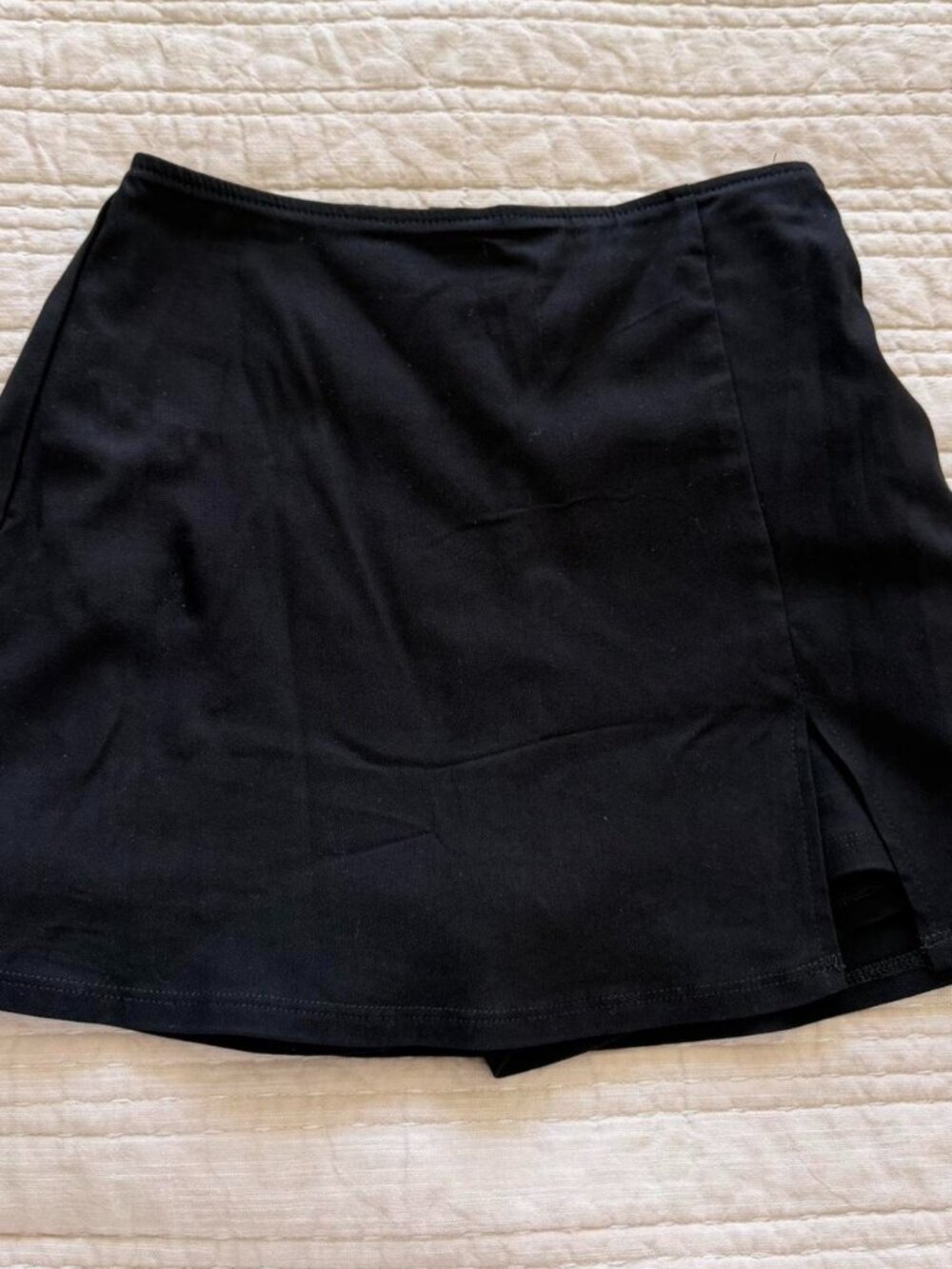 Black Mini Skirt With Skirts